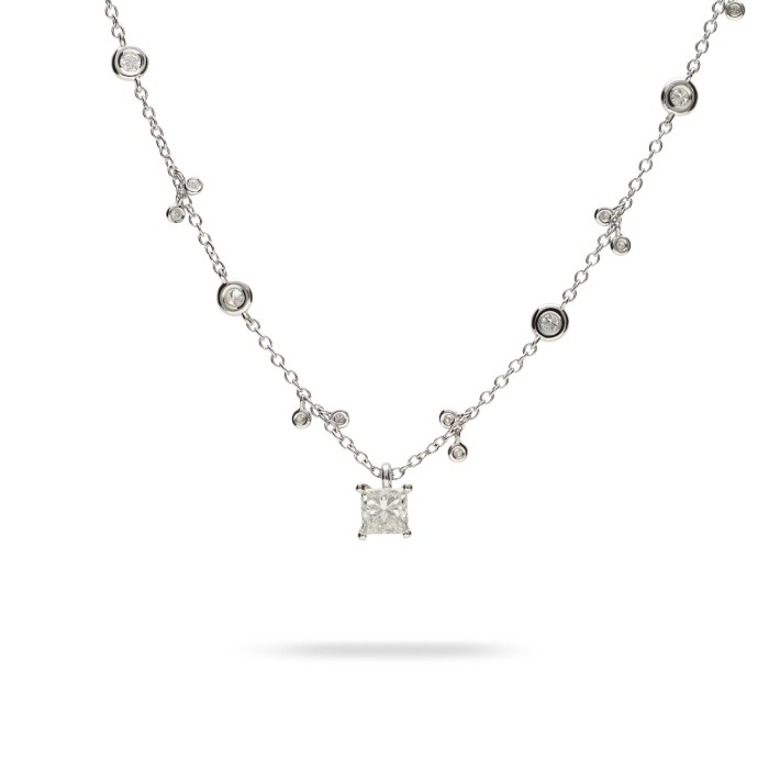 Collar Aura d'Or Blanc i Diamants