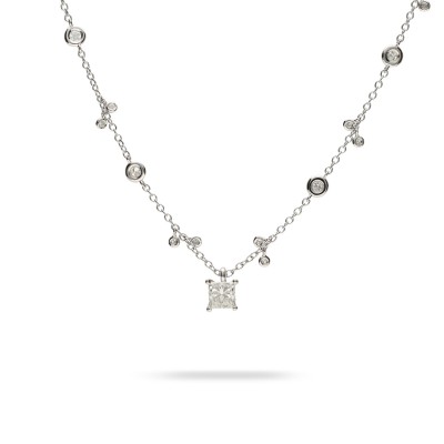 Cosmos White Gold and Diamonds Necklace