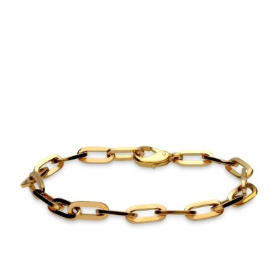 Large Gold Links Bracelet Grau