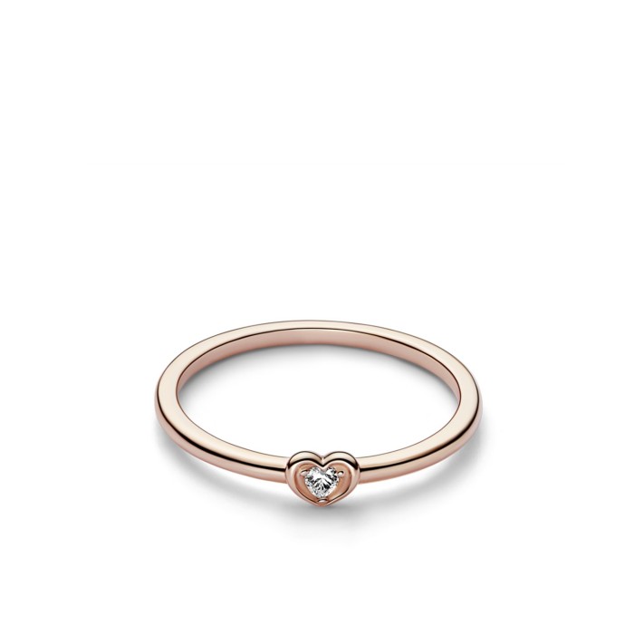 Pandora Moments Rose Gold Thin Heart Ring