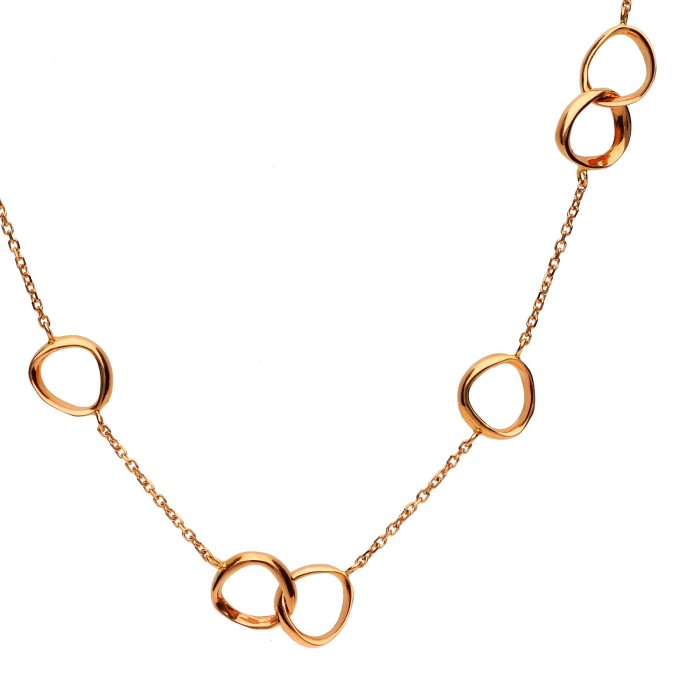 My Essence Long Necklace Linked Circles
