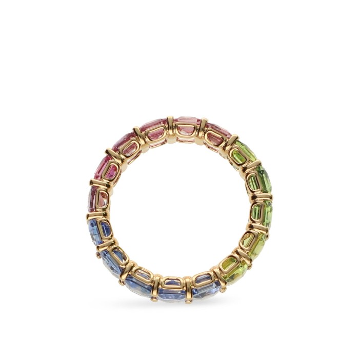 Grau Multicolored Sapphires Rose Gold Ring