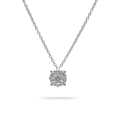 Grau Central Diamond White Gold Necklace