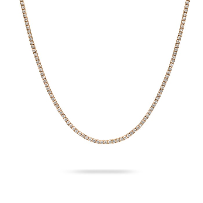 Riviere Rose Gold and Diamonds Necklace