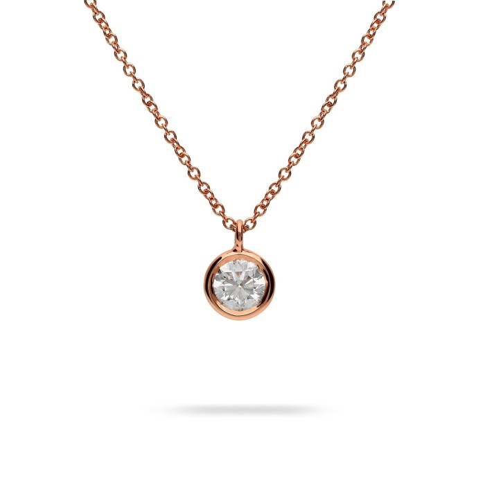 Rose Gold and Diamond Aura Necklace