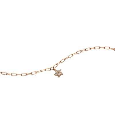 Tiny Star Bracelet Rose Gold Grau