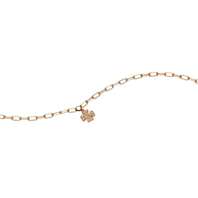 Tiny Trefoil Bracelet Rose Gold Grau