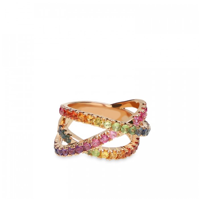 Anillo Rainbow oro rosa Grau