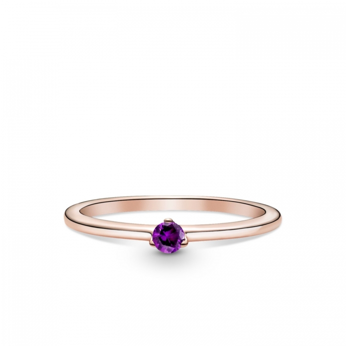 Pandora Rose Violet Solitaire Ring