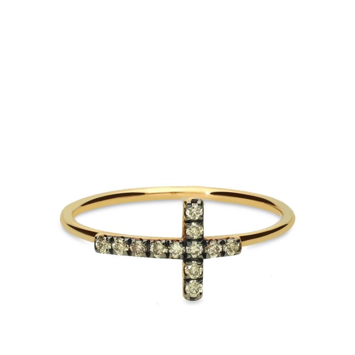Tiny Charms Fine Cross Ring