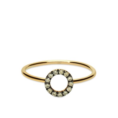 Anillo Fino Tiny Charms Oro Rosa y Diamantes