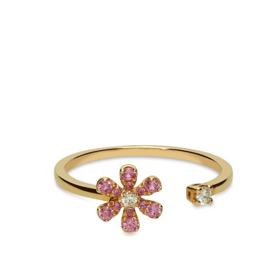 Tiny Charms Flower Open Ring