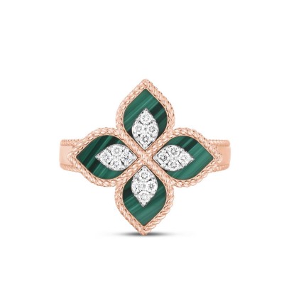 Rose Gold Ring with Malachite Roberto Coin