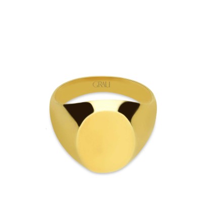 Oval Seal Ring Yellow Gold