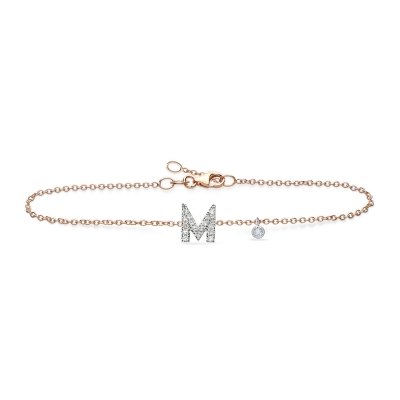 Grau pink letter M bracelet