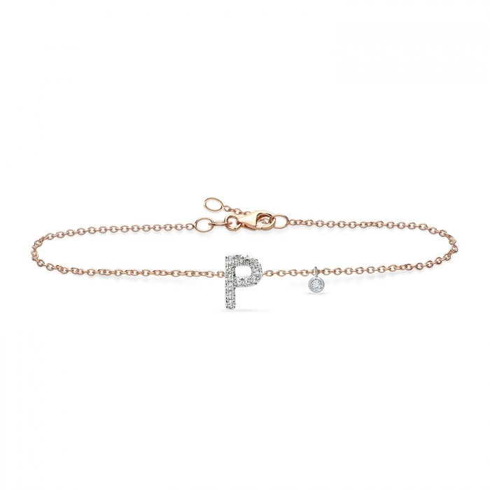 Grau pink letter P bracelet