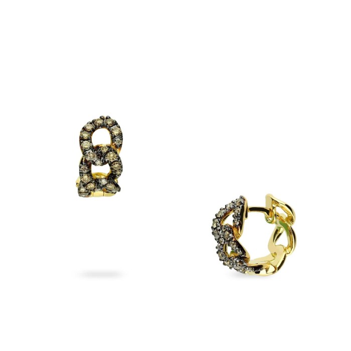 Criolla Grau Earrings with Yellow Gold and Diamonds