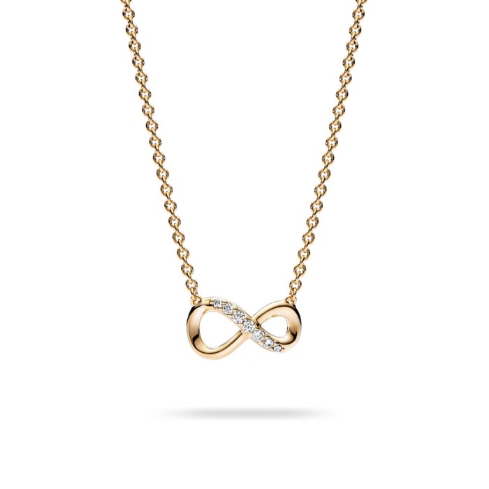 Pandora Infinity Moments Necklace in Silver, Yellow Gold and Zirconia