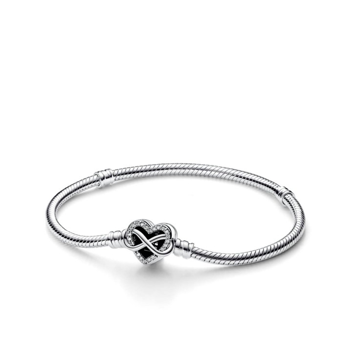 Pandora Moments Infinite Heart Silver and Zirconia Bracelet