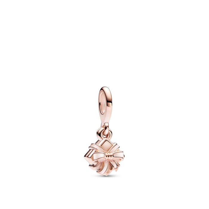 Pandora Moments Gift Charm Silver and Rose Gold