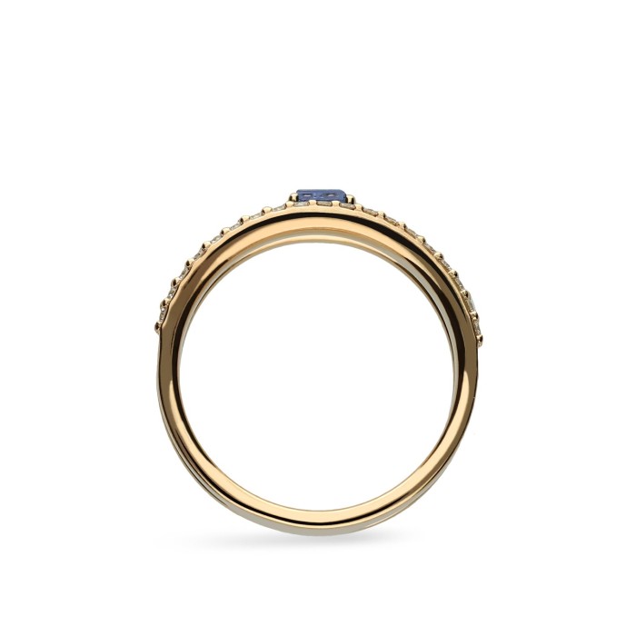 Double Ring Rose Gold and Sapphire