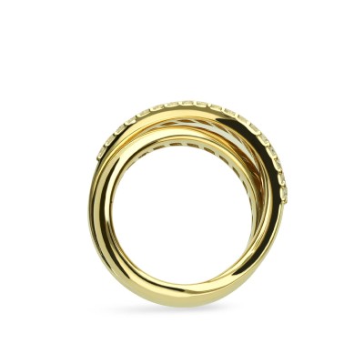 Yellow Gold and Diamonds Grau Ring
