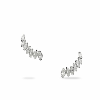 Ear cuff earrings Platinum and Diamonds