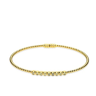 Bollicine Bracelet with Diamonds and Yellow Gold