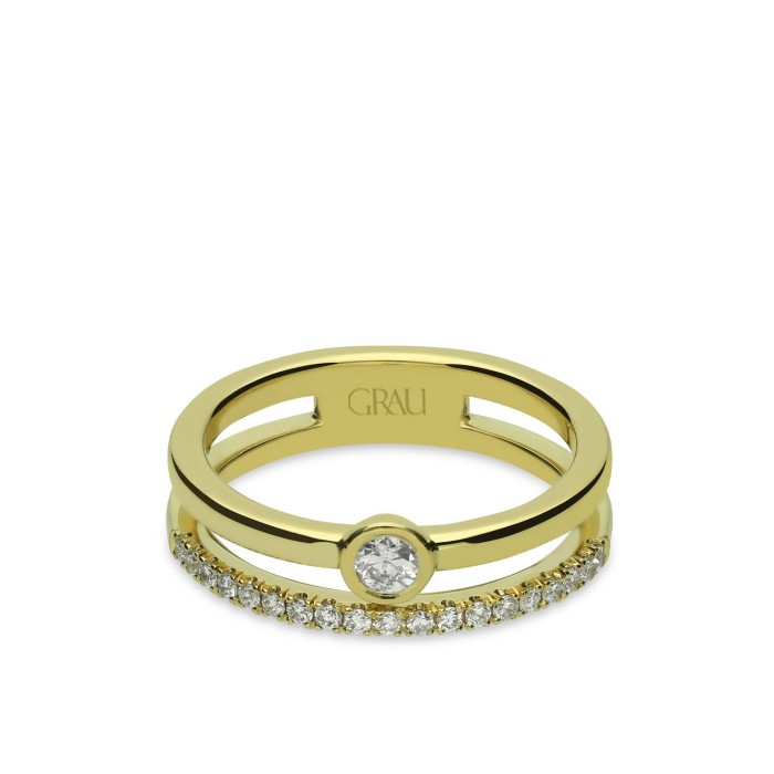 Yellow Gold and Diamonds Grau Wedding Ring