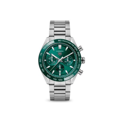 Tag Heuer Carrera Chronograph Green and Steel Watch