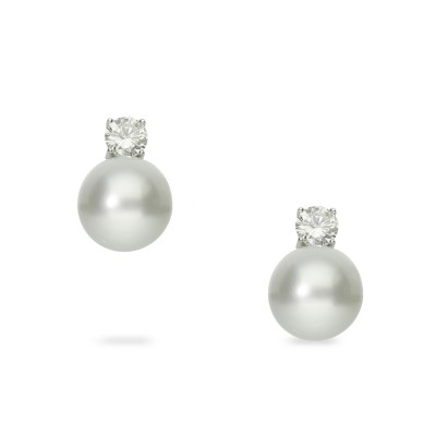 You and Me with Diamonds and Pearls Earrings