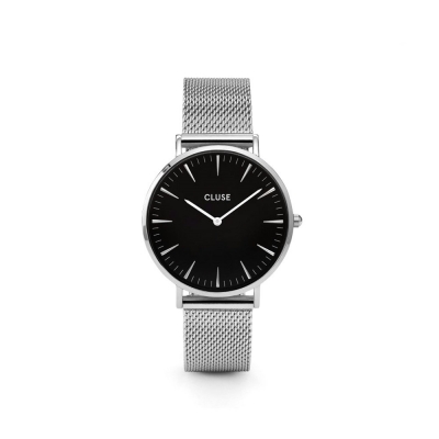 Rellotge La Bohème Mesh Silver/Black