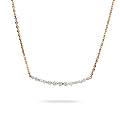 Grau Necklace with Diamond Strip and Rose Gold