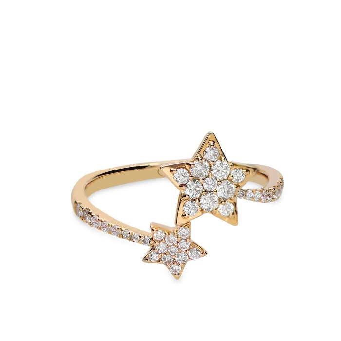 Grau Open Ring with Stars in Rose Gold