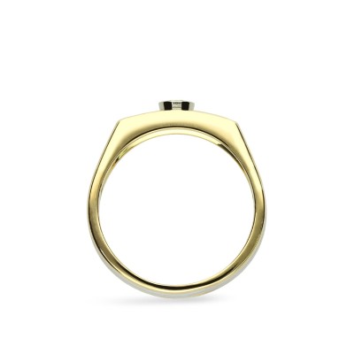 Seal Ring Grau Yellow Gold and Diamond