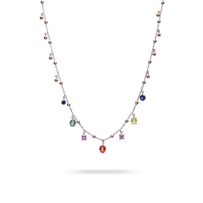 Necklace Grau Sapphires and Rose Gold