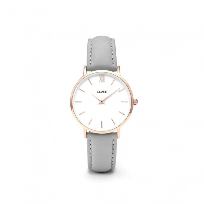 Rellotge Minuit Rose Gold White/Grey