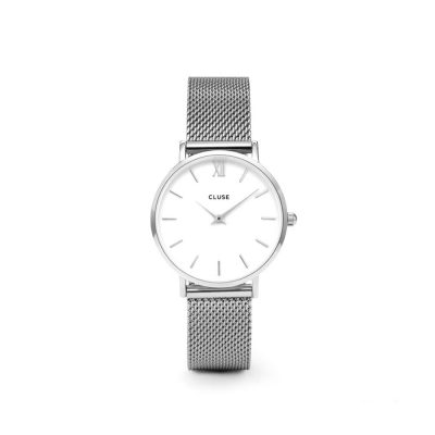Reloj Minuit Mesh Silver/White
