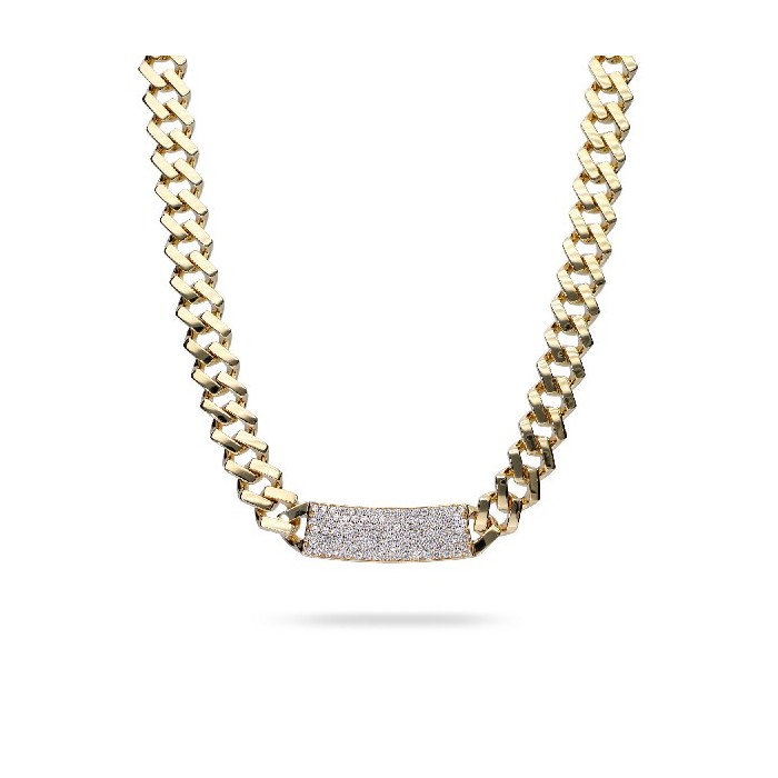 Necklace Bearded Grau Yellow Gold and Diamonds