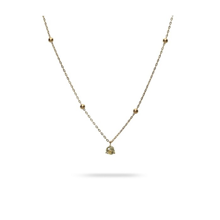 Grau Yellow Gold and Heliodorus Necklace