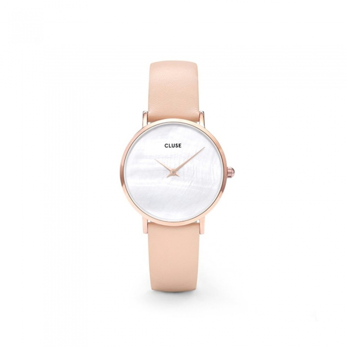 Watch Minuit La Perle Rose Gold White Pearl/Nude