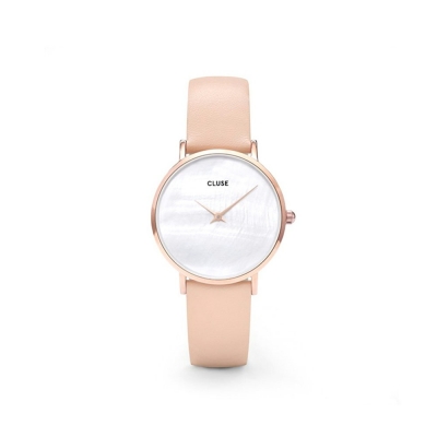 Watch Minuit La Perle Rose Gold White Pearl/Nude
