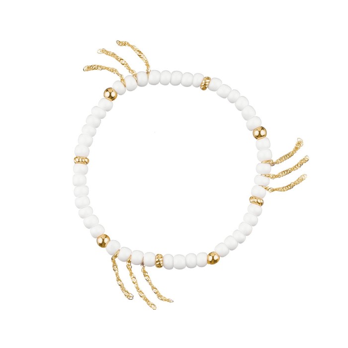 Rodeo Agatha White Gold Chain Bracelet