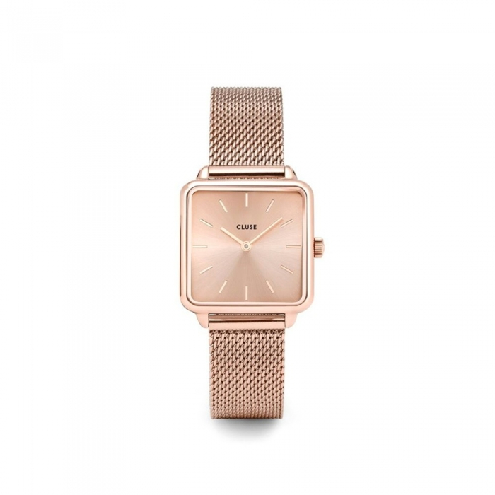 Reloj Garçonne malla oro rosa