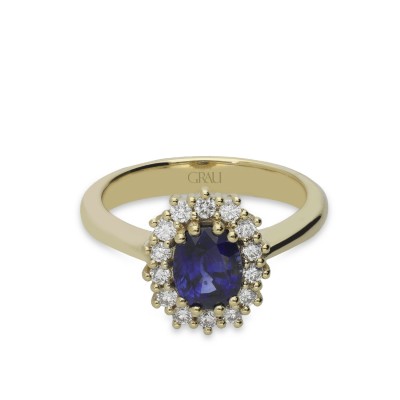 Rosette Grau Sapphire and Yellow Gold Ring