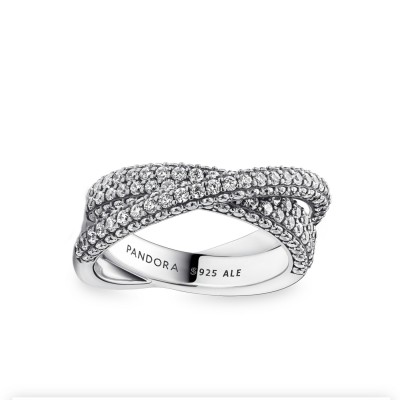 Pandora Timeless Double Crossed Band Ring