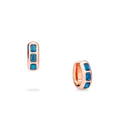 Iconica Pomellato Rose Gold and Topaz Earrings