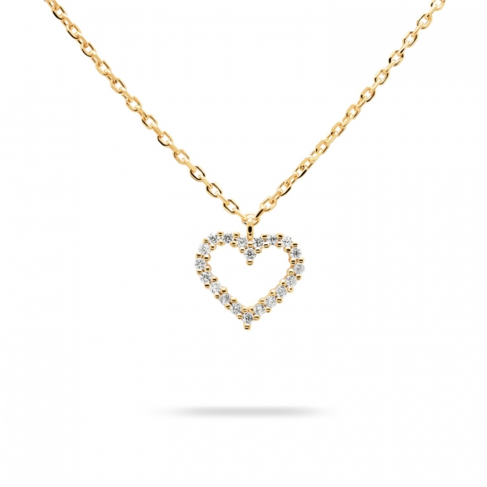 White Heart Silver PDPAOLA Necklace