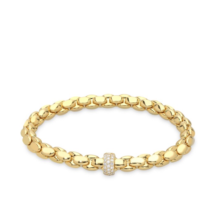 Yellow Gold Slave Bracelet with 3 Rows by Grau