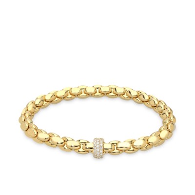 Yellow Gold Slave Bracelet with 3 Rows by Grau